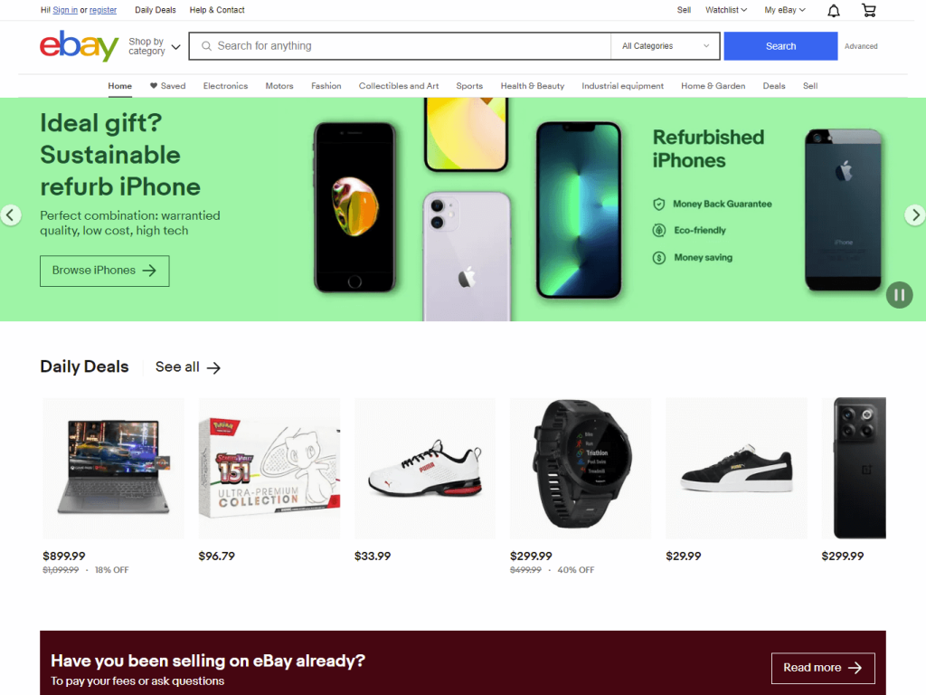 eBay - Best eCommerce Website